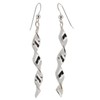 Touch Jewellery 925 Sterling Silver Spiral Twist Drop Earrings