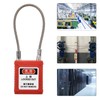 Safety Lockout Padlock, Lock Off Kit for Electrical Safety, Cable