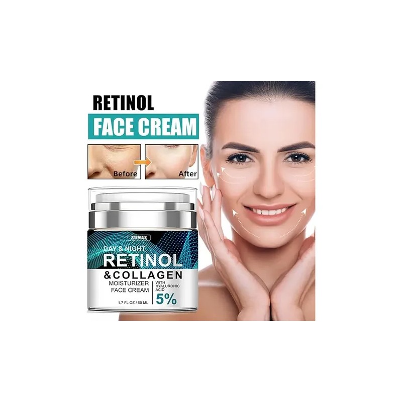 Crema Antiarrugas Con Colágeno Retinol Acido Hialurónico 5%