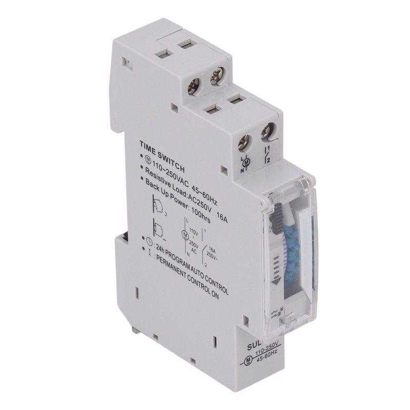 Time Switch Mechanical Timer Waterproof 24 Hours Controller 110‑250VAC for