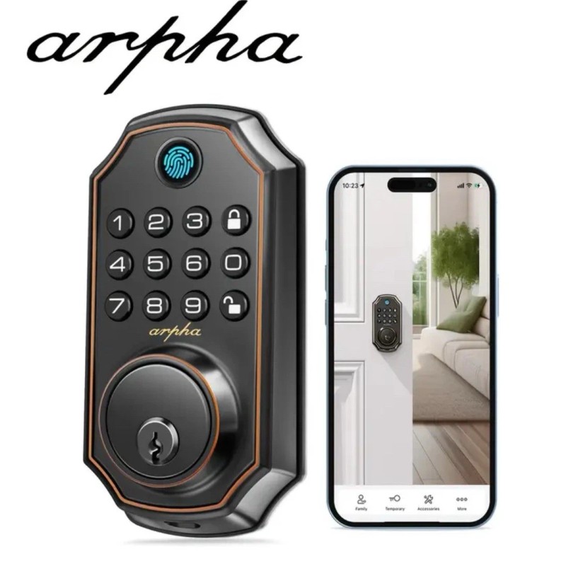 arpha LLAVÍN INTELIGENTE CON ENTRADA HUELLAS DACTILARES Y CÓDIGOS RECOMENDADO