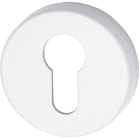 Hewi Cylinder Rosette Flat Diameter 55 x 10.5 mm with Screws Polyamide Pure White