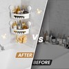 LEVERLOC Suction Cup Shower Shelf, Corner Shower Caddy 2 Pack