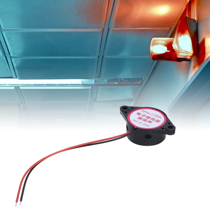 5pcs Summer Alarm ABS 12V Continuous Tone Cable Active Piezo