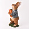 Country Living Rabbit Holding Carrots Garden Figurine Ornament