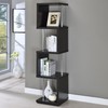 Coaster Home Furnishings Baxter 67-inch 4-Shelf Bookshelf Black and Chrome