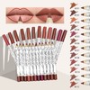12 Piezas de Delineador de Labios Mate, Juego de Lápiz