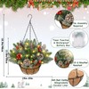 Waipfaru 2 Pack Christmas Decorations Outdoor 2024, Hanging Christmas Baskets