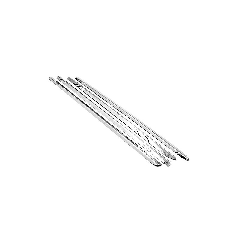 LJ INTERNATIONAL Quality Accessories 4pcs Stainless Steel Window Molding Trims