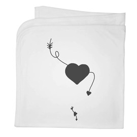 'Black Hearts And Arrows' Cotton Baby Blanket/Shawl (BY00040144)