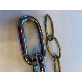 Unbranded very HEAVY CHROME Pendant Light Fixture Chain 3 feet Lighting Hanging light set