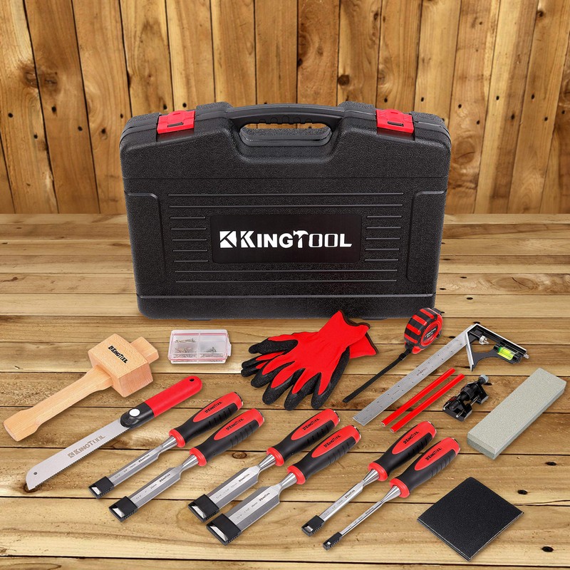 KingTool 87 Pc. Advanced Wood Chisel Set with Storage Case