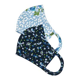 KOI Betsey Johnson BA157 Reversible Face Mask Floral Leopard/Ditsy Floral Blue OS