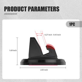 lekudo Pack-1 Car 1.69" x 2.83" Dashboard Mobile Phone Holder, Non-Slip One-Handed Holding Center Console Desktop Navigation Bracket, 360 Degree Rotatable Bracket, Universal for Cars Home (Pink)