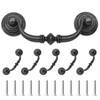 Uenhoy 6 Pack Black Bail Handle Drop Pulls 89mm/3.5" Hole