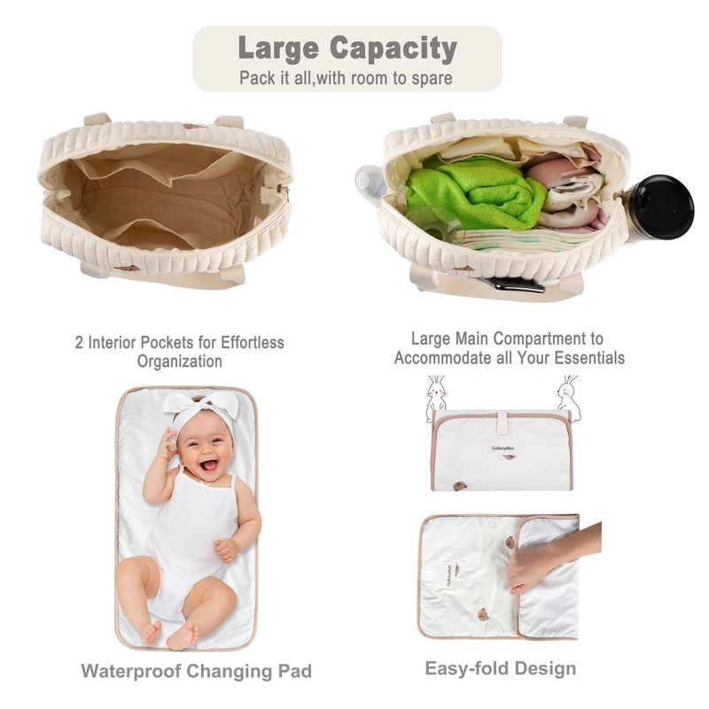 GOBABYMART Bolsa de pañales, bolsa de maternidad, bolsa de pañales