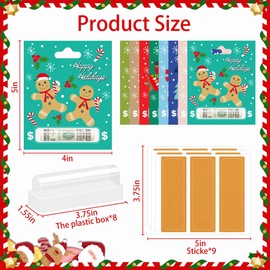 BFFPOSI Christmas Money Holders for Cash - 8 Pcs Money Holder for Cash Gift, Unique Christmas Cards, Christmas Decorations & Christmas Tree Ornaments, Ideas for Kids, Adults, Family