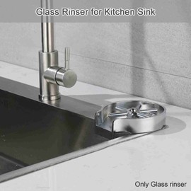 Glass Rinser for Kitchen Sink Bottle Cup Washer Sink Attachment Bar Glass Rinser Stainless Steel Kitchen Sink Accessories