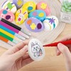 LETSHOLD Pack of 25 Easter Eggs Plastic White 6 cm,