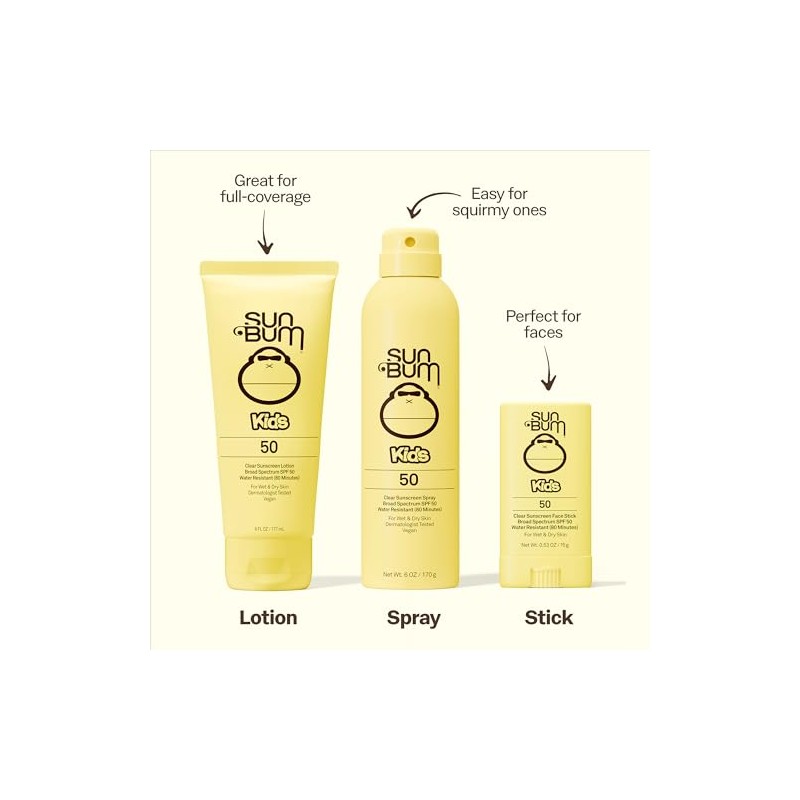 Sun Bum Kids SPF 50 Clear Sunscreen Face Stick |