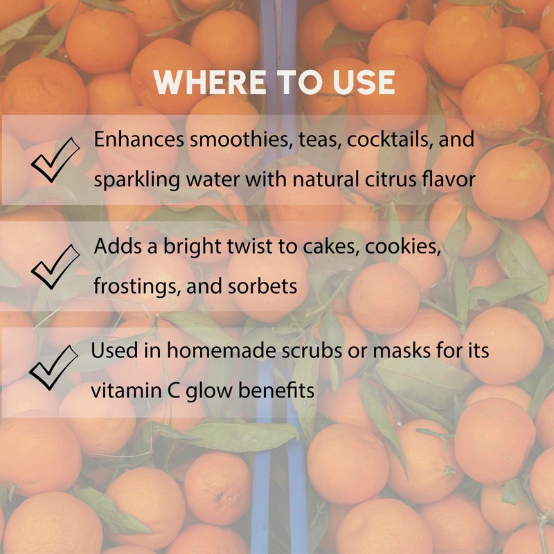 Tangerine Powder 8 oz, Mandarin Oranges Powder Pure, for Drinks,