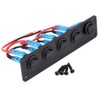 5 Gang Rocker Switch Panel, 12V-24V Boat LED Switch Panel,