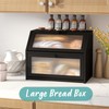 Vriccc Large Bread Box for Kitchen Counter, Double Layer Black