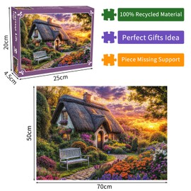 Cottage Life Jigsaw Puzzles for Adults 1000 Piece Country Life Jigsaws 1000 Pieces for Adults