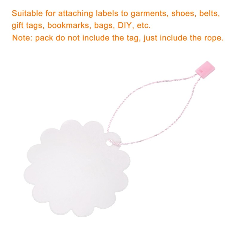 Sourcing Map 140Pcs Pink Nylon Plastic Hang Tag String 6.7Inch