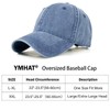 Oversized XL XXL 100% Cotton Basebal Cap Large Dad Washed