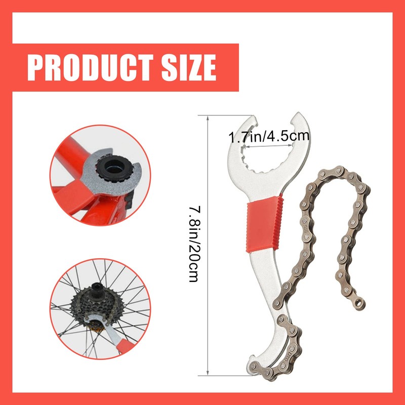 Chain Whip and Puller Set Bicycle Tool: 9 Pieces Bicycle
