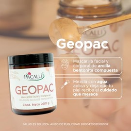 Arcilla Bentonita en Polvo · Mineral de Origen Natural en Polvo para Preparaciones de Belleza y Limpieza · Mascarilla 200 g · PACALLI