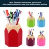 MAINOSHY 5 Pack Pencil Holder Cup, Plastic Pen Vase Pencil