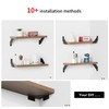 Black Metal Heavy Duty 90 Degree Wall Mounted Shelf Brackets