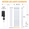 FYYZY Christmas Lights Meteor Shower Rain Light Falling Rain Lights