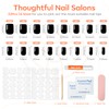 Modelones 32Pcs Black Press on Nails, Upgrade Short Square Fake