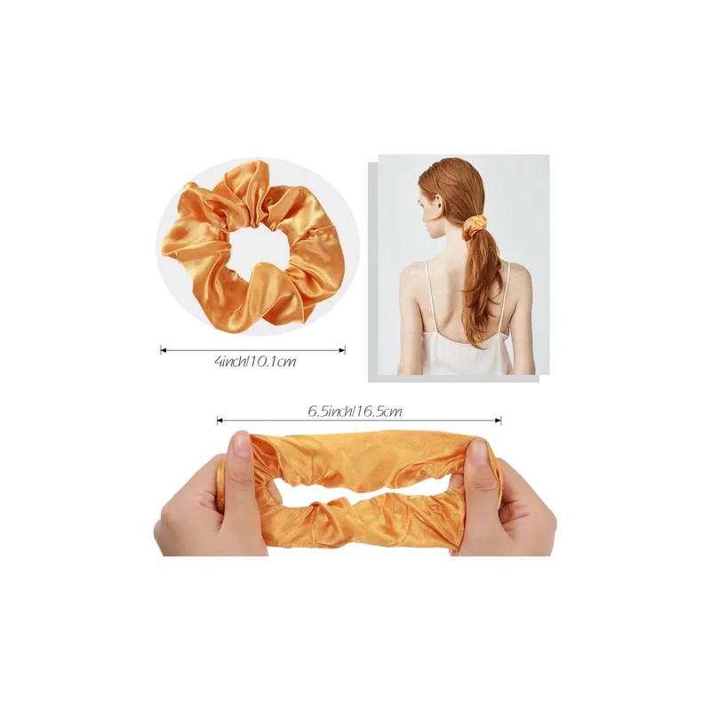 Set De 40 Scrunchies De Satén, Gomas Para El Pelo