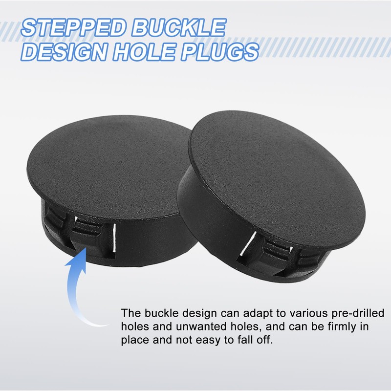 sourcing map 15Pcs Plastic Hole Plugs, 22mm(7/8") Flush Type Panel
