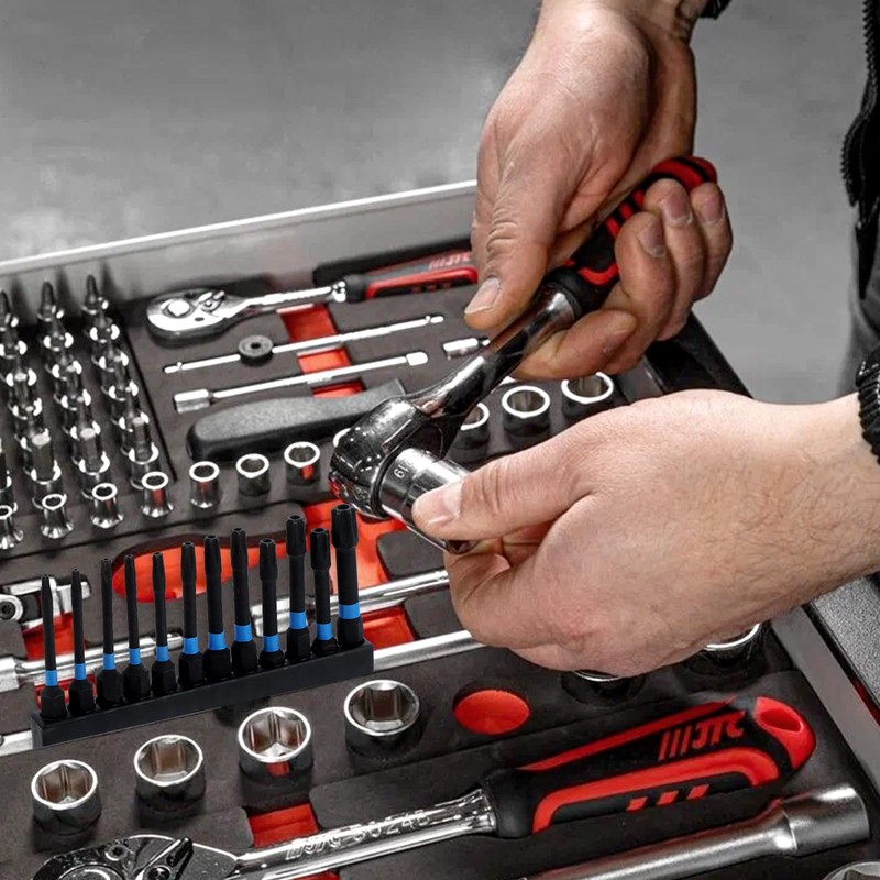 Pack of 10 12 Hole Bit Holder with Hex Shank,