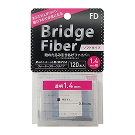 FD Bridge Soft Fiber Anti-Dropping Tape, Soft Type, Clear, 0.06 inch (1.4 mm) Width, Pack of 120