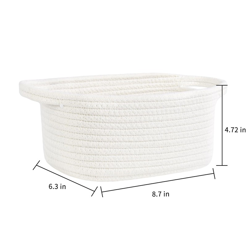 ABenkle Small Storage Basket, Mini Basket, Cute Tiny Cotton Rope