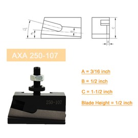 Kimllier 1 Pcs AXA 250-107 Quick Change Turning Tool Post Holder Universal Parting Blade Holder