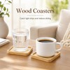 20Pcs Wood Coasters, 3.5 x 3.5 in Blank Bamboo Coasters