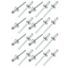 sourcingmap 20 Pcs 6.4mm x 13mm Aluminum Open End Large