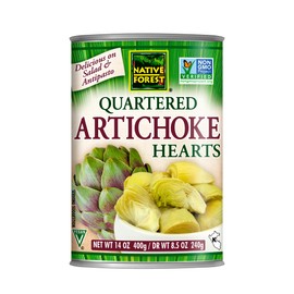 Native Forest Native Forest Quartered Artichoke Hearts - Artichokes, Artichoke Hearts in Water, Canned Artichoke Hearts, Non-GMO, Vegan - 14 Ounce (Pack of 6)