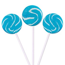 24ct Blue Lollipops Blueberry Swirly Pop Candy (24 pops)