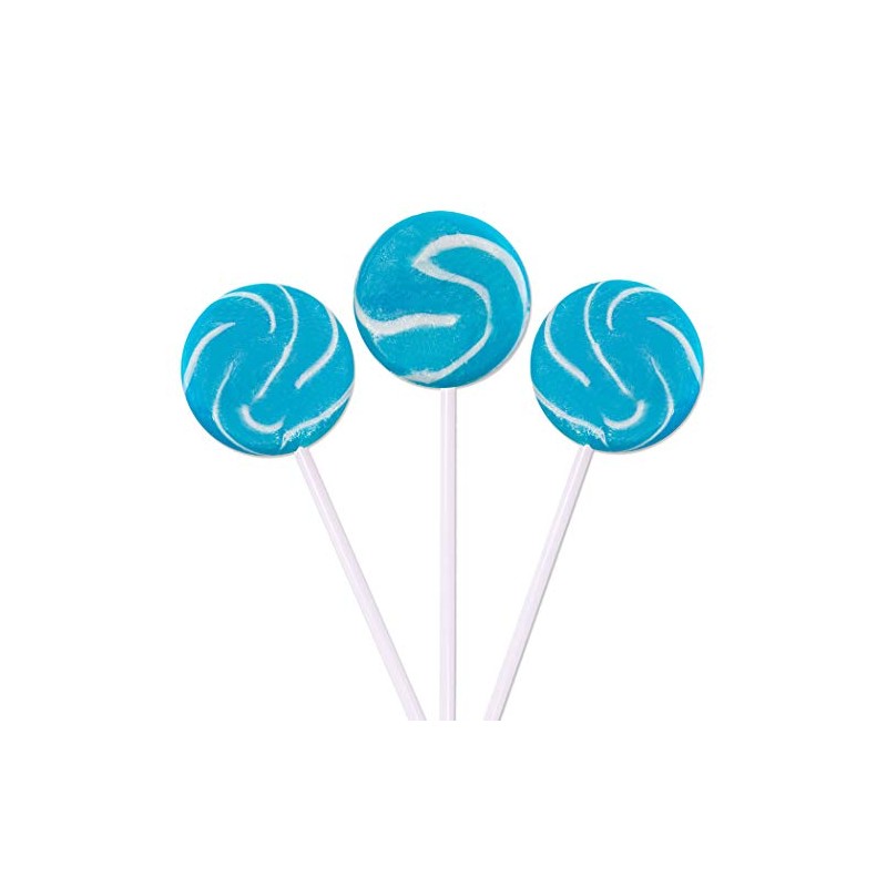 24ct Blue Lollipops Blueberry Swirly Pop Candy (24 pops)