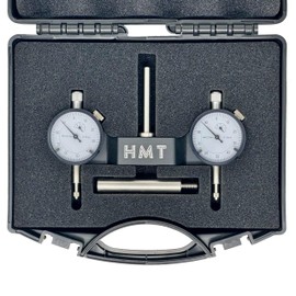 CNC Mill/Router Tramming Tool - Dual Metric Gauge DTI - 0.01mm - 100mm Centres 6.35/12.7 Shank - Hanley Machine Tool T2