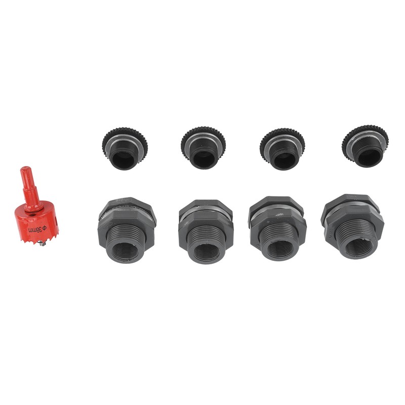 3/4 Inch Rain Barrel Bulkhead Fitting Kit with Plugs Hole
