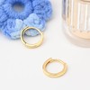 Suejin 18K Gold Plated 925 Sterling Silver Hoop Earrings for